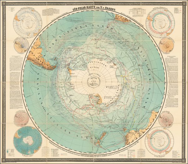 73-Southern Hemisphere and Polar Maps Map By Vincenz von Haardt von Hartenthurn