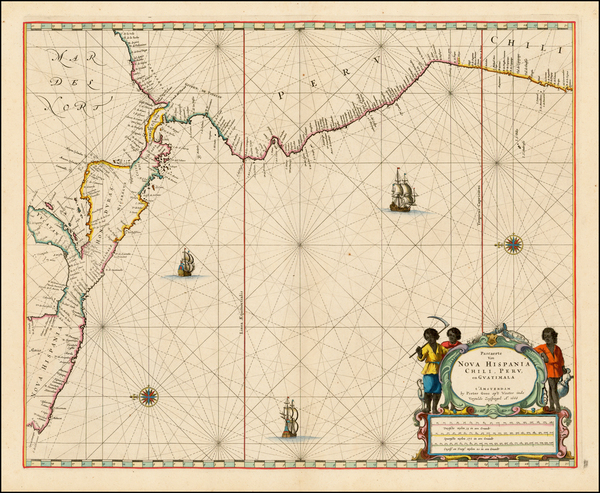 97-Mexico, Central America and South America Map By Pieter Goos