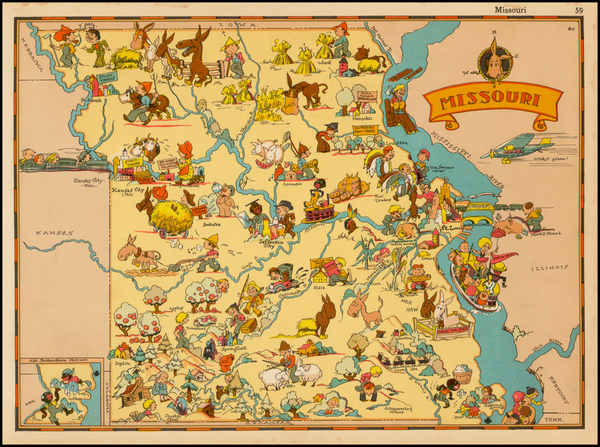 41-Plains and Missouri Map By Ruth Taylor White