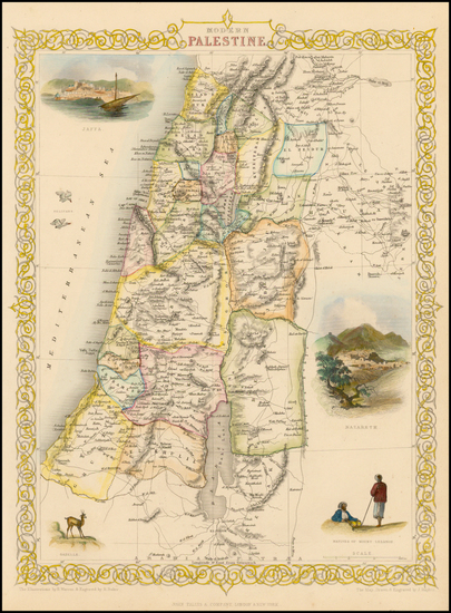 3-Holy Land Map By John Tallis