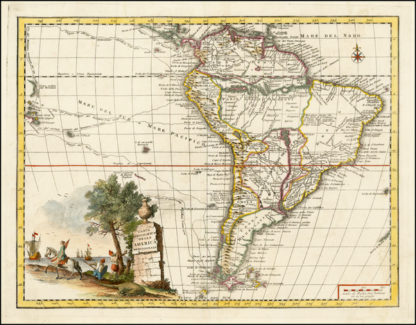 12-South America Map By Giambattista Albrizzi