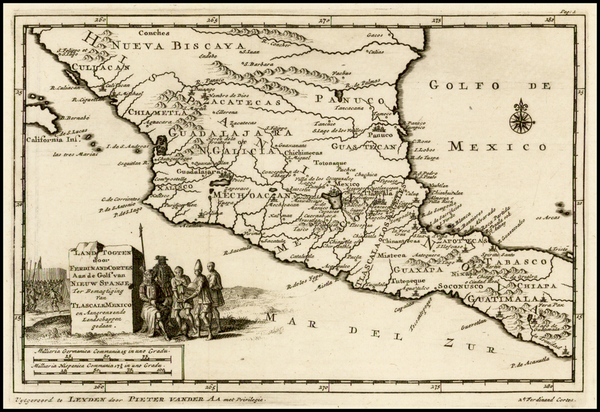 94-Mexico and Central America Map By Pieter van der Aa