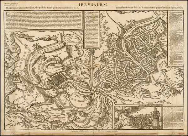 12-Holy Land Map By Francois De Belleforest