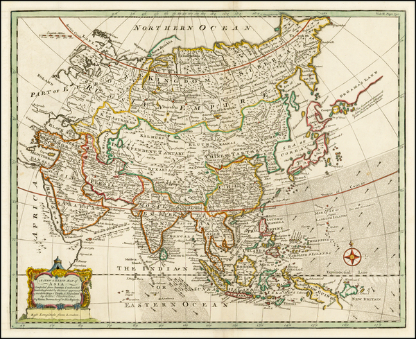 53-Asia and Asia Map By Emanuel Bowen