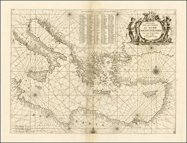 35-Turkey, Mediterranean, Turkey & Asia Minor, Balearic Islands and Greece Map By Vincenzo Mar