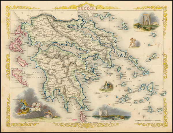 28-Mediterranean, Balearic Islands and Greece Map By John Tallis