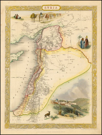 99-Middle East and Holy Land Map By John Tallis