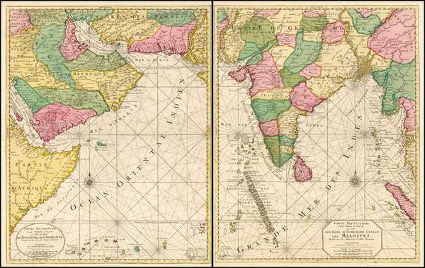 41-Indian Ocean, India, Central Asia & Caucasus, Middle East and East Africa Map By Pierre Mor