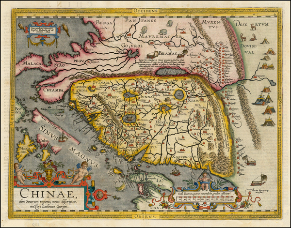 86-China, Japan, Southeast Asia and Philippines Map By Abraham Ortelius