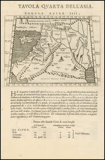 65-Other Islands, Middle East, Holy Land and Turkey & Asia Minor Map By Giovanni Antonio Magin