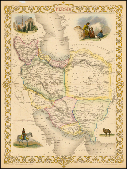 12-Central Asia & Caucasus and Middle East Map By John Tallis