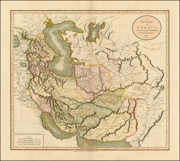 39-Central Asia & Caucasus and Middle East Map By John Cary