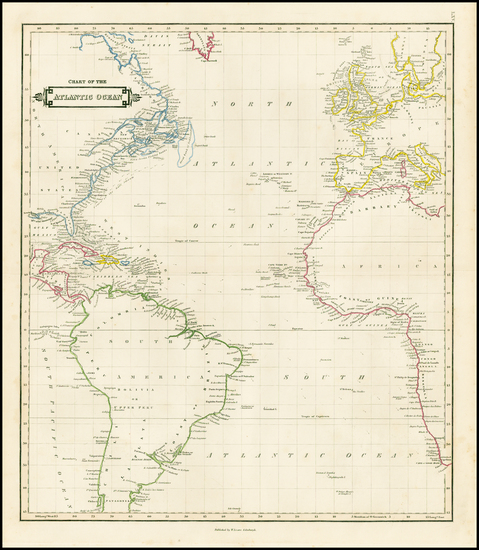 1-Atlantic Ocean Map By William Home Lizars