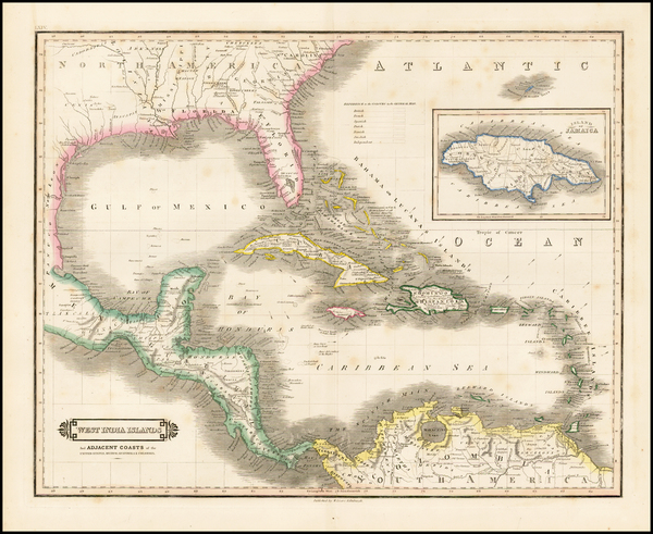 47-South, Southeast, Caribbean and Central America Map By David Lizars