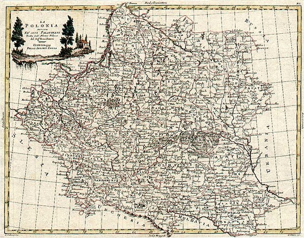 61-Europe and Poland Map By Antonio Zatta