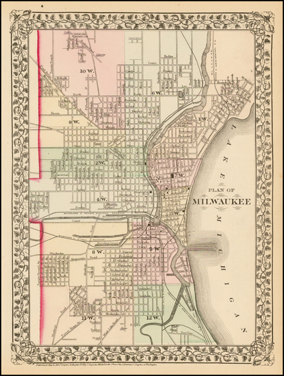 36-Midwest Map By Samuel Augustus Mitchell Jr.