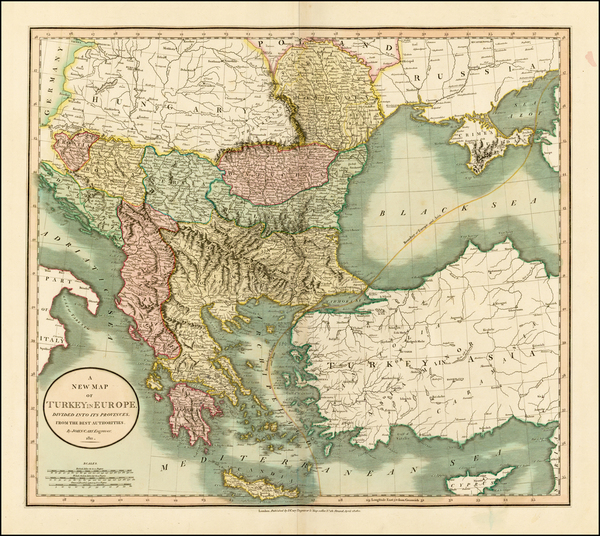 53-Balkans, Turkey, Turkey & Asia Minor, Balearic Islands and Greece Map By John Cary