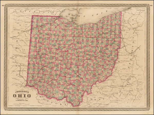 90-Midwest Map By Alvin Jewett Johnson