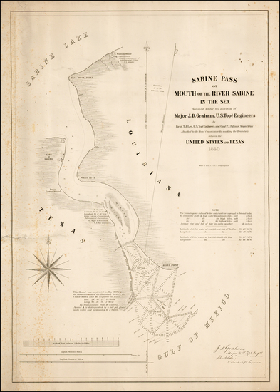 76-Texas Map By United States Bureau of Topographical Engineers