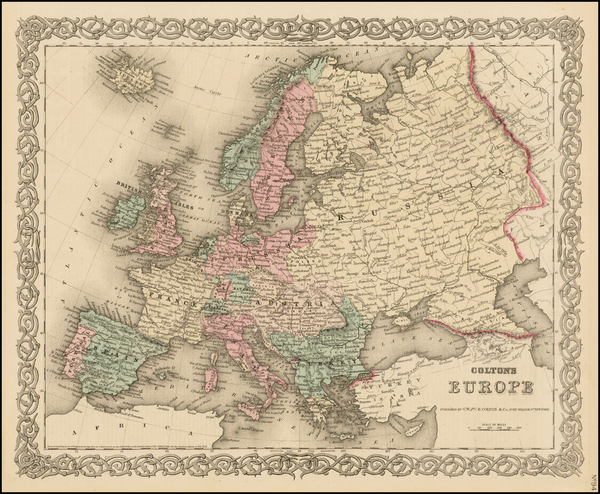 31-Europe and Europe Map By G.W.  & C.B. Colton