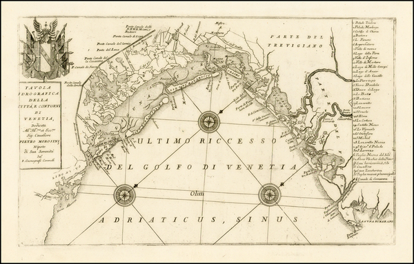 18-Italy and Northern Italy Map By Vincenzo Maria Coronelli