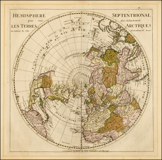 51-Northern Hemisphere, Polar Maps and Pacific Map By Hendrick De Leth