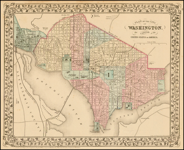 47-Mid-Atlantic Map By Samuel Augustus Mitchell Jr.