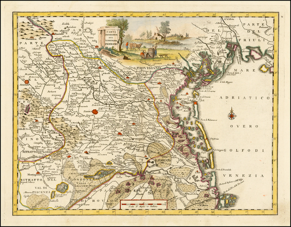 44-Italy Map By Giambattista Albrizzi