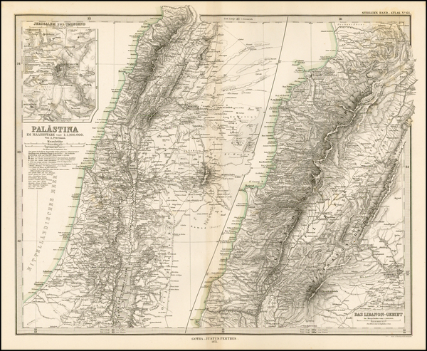 99-Holy Land Map By Adolf Stieler