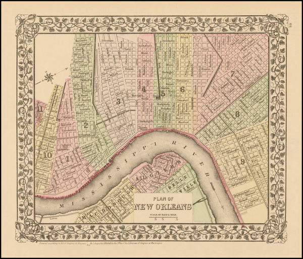 12-South Map By Samuel Augustus Mitchell Jr.