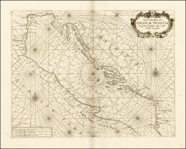 93-Balkans, Bosnia & Herzegovina and Italy Map By Vincenzo Maria Coronelli