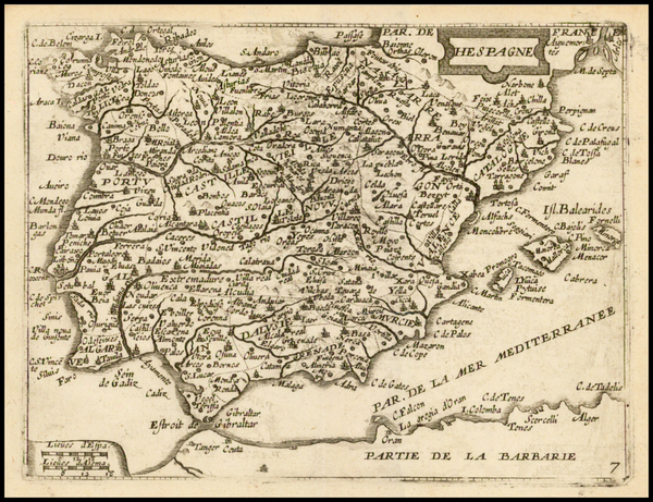 89-Spain and Portugal Map By Jean Boisseau