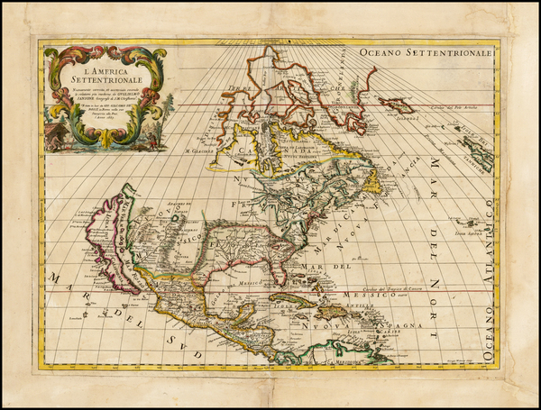 77-North America Map By Giacomo Giovanni Rossi