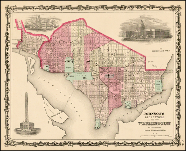 40-Mid-Atlantic Map By Benjamin P Ward  &  Alvin Jewett Johnson