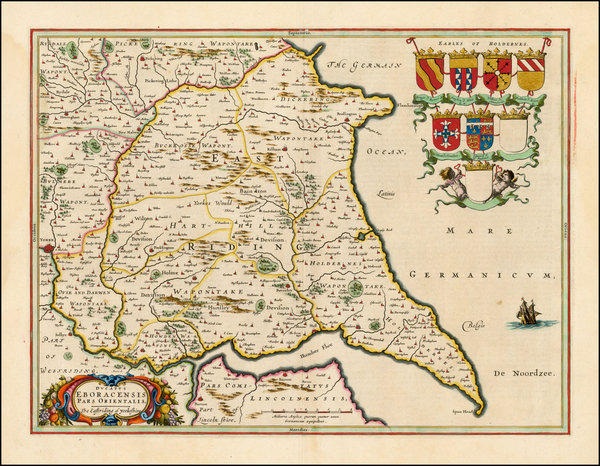 49-British Isles Map By Johannes Blaeu