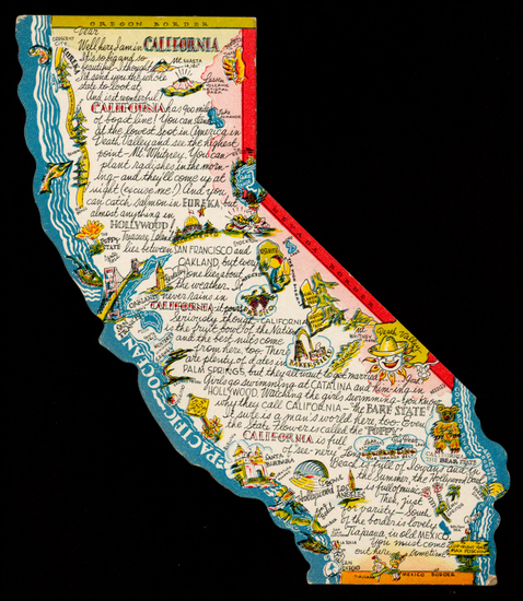 84-California Map By Max Poschin