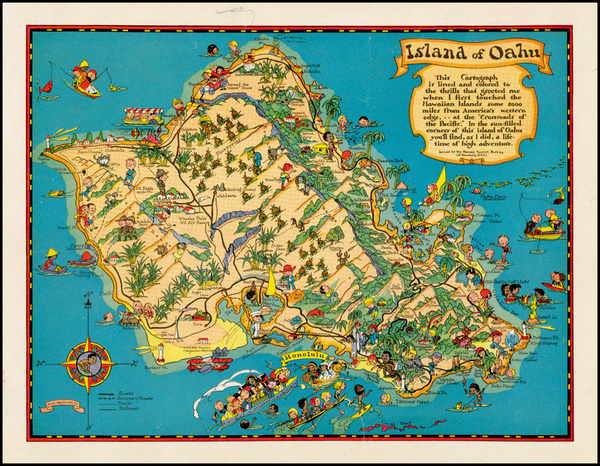 60-Hawaii and Hawaii Map By Ruth Taylor White