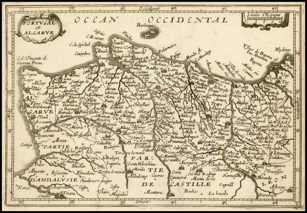 Portugal Map By Jean Boisseau
