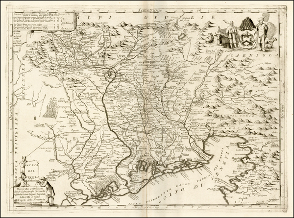 3-Balkans and Italy Map By Vincenzo Maria Coronelli