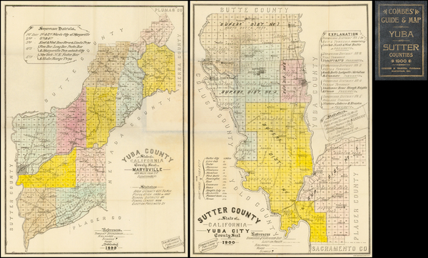 32-California Map By Edward A. Combes  &  Garcia