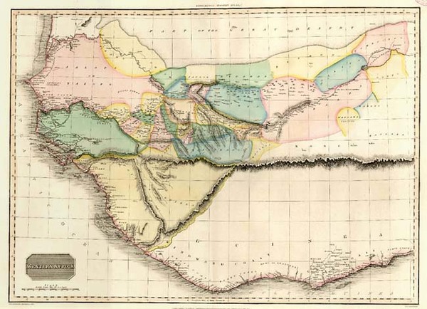 93-Africa and West Africa Map By John Pinkerton