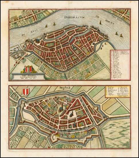 53-Netherlands Map By Matthaus Merian