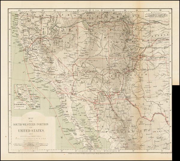 8-Plains, Southwest, Rocky Mountains, Mexico, Baja California and California Map By Royal Geograp