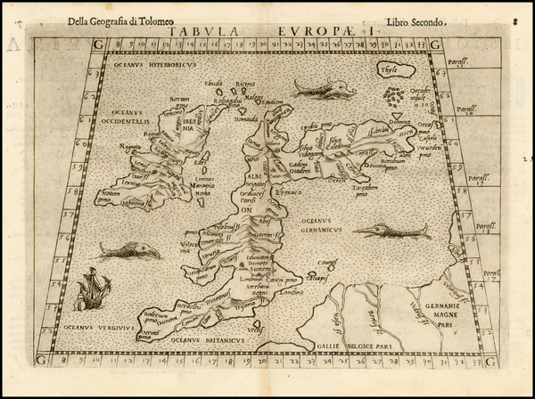 94-British Isles Map By Girolamo Ruscelli