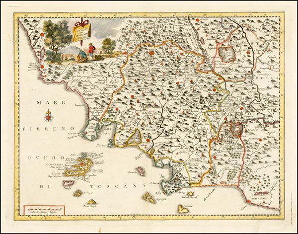 75-Italy Map By Giambattista Albrizzi