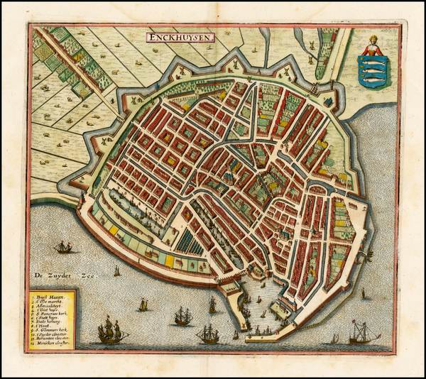 73-Netherlands Map By Matthaus Merian