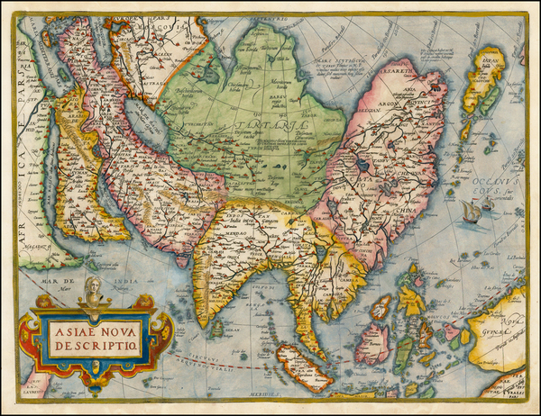 12-Asia, Asia, Australia & Oceania and Oceania Map By Abraham Ortelius