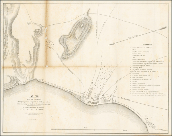 56-Mexico and Baja California Map By P.S. Duval