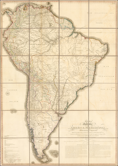 30-South America Map By William Faden