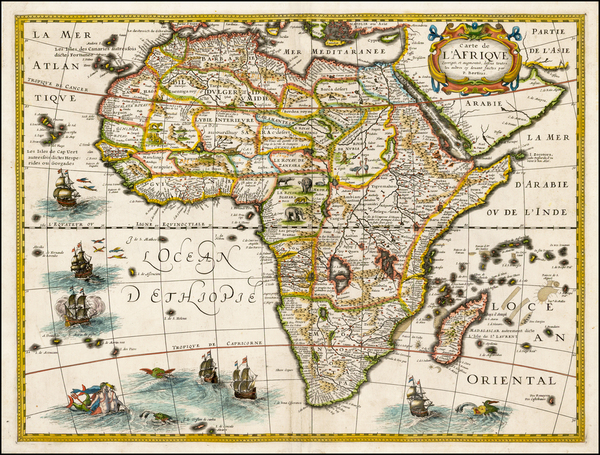 8-Africa and Africa Map By Melchior Tavernier / Petrus Bertius